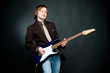 Man playing electro guitar