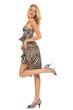 Blonde in stylish dress