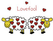 Love fool sheep vector