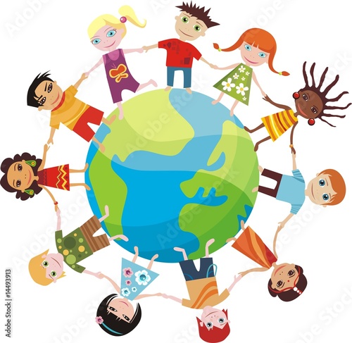 Vector: children of the world children of the world