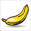 Yellow banana editable vector Yellow banana editable vector