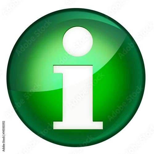 Illustration: information symbol grün information symbol grün