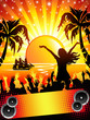 Sunset party on a cruise ship Sunset party on a cruise ship