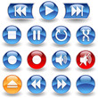 Collection of 15 Media Player glossy buttons Collection of 15 Media Player glossy buttons