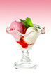 mixed ice cream dessert with sauce mixed ice cream dessert with sauce