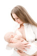 Little baby breast feeding.