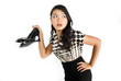 Asian lady with high heels