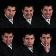 Multiple faces on black background Multiple faces on black background