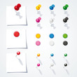 Vector push pin collection