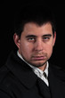 Male portrait isolated on black background Male portrait isolated on black background