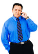 Businessman talking on mobile phone