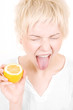 Photo: girl with lemon girl with lemon