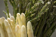 white and green asparagus