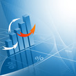 vector abstract bar graphs with reflections