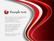 Background with Red Waves