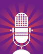 retro microphone poster