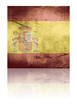 Grunge flag of spain with shadow