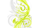 arabesque coin floral vert ecolo