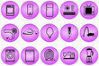 Illustration of home appliances buttons