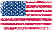 Vector illustration - Flag of USA in retro style