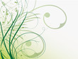 arabesque floral fluo vert