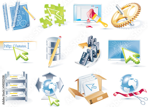 Vector web site development icon set Vector web site development icon set