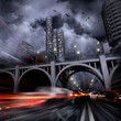 Lights of a night city
