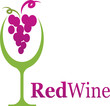 wine glass with grape - logo and icon wine glass with grape - logo and icon