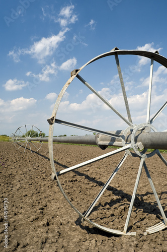 Photo: Irrigation system for water supply in field Irrigation system for water supply in field