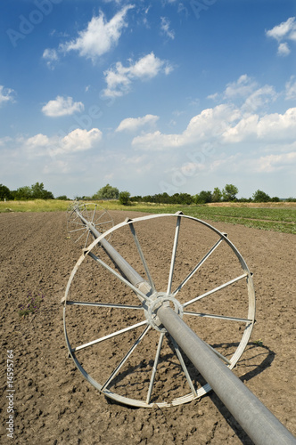 Photo: Irrigation system for water supply in field Irrigation system for water supply in field