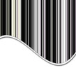 design with black stripes and shades of white