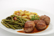 Schweinefilet mit Bohnen und Bratkartoffeln