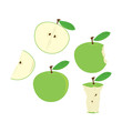 Green apples isolated
