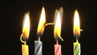 Birthday candles, time lapse, reversing