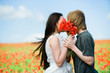 Lovely couple kissing