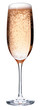 Glass of pink champagne