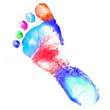 Multicolor baby left footprint Multicolor baby left footprint