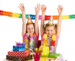 Twins celebrating birthday Twins celebrating birthday