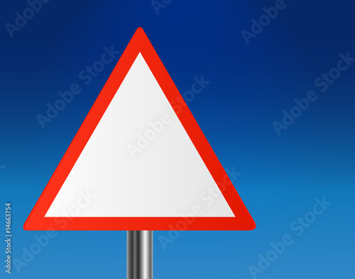 Warning Road Signs. Blank Triangle warning or road