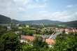 Aerial view of a small German town in Bavarian