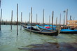 Gondolas on the water of the Grand Canal