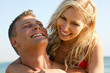 Romantic couple having fun