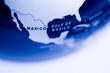 Mexico map on globe