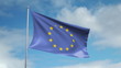 HD 1080p flag of European Union. Seamless loop.