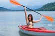Kayaking on a lake