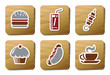 Fast food icons | Cardboard series Fast food icons | Cardboard series