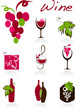 Template designs of wine icons Template designs of wine icons
