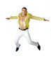 Foto: The man jumping on a white background The man jumping on a white background