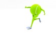 front view of three dimensional running tennis ball