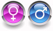 Woman\Man glossy icons Woman\Man glossy icons
